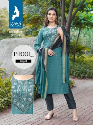 Kaya Kurti Phool Rayon Top Pant Dupatta Set wholesale Kurti catalogue   kurtis catalogs