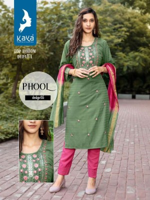 Kaya Kurti Phool Rayon Top Pant Dupatta Set wholesale Kurti catalogue   kurtis catalogs