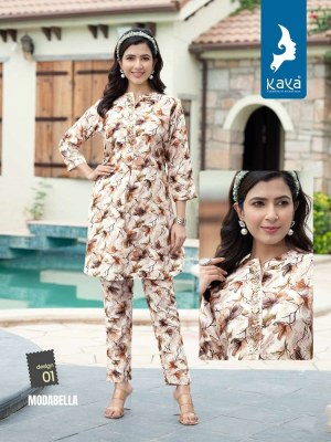 Kaya Kurti Presents Modabella Western Tunic Stylish Co Ord Set Kurti catalogue Dealers price  kurtis catalogs