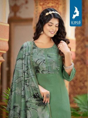 Kaya Kurti Presents Niharika Roman Silk 3pice Readymade suits catalogue wholesaler   kurtis catalogs