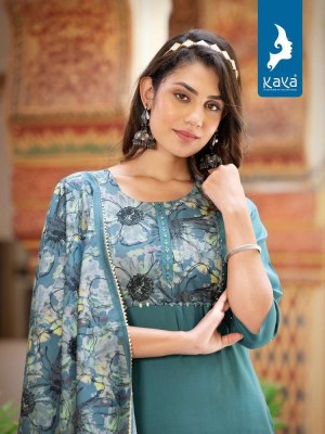 Kaya Kurti Presents Niharika Roman Silk 3pice Readymade suits catalogue wholesaler   kurtis catalogs