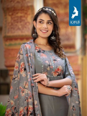 Kaya Kurti Presents Niharika Roman Silk 3pice Readymade suits catalogue wholesaler   kurtis catalogs