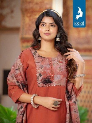 Kaya Kurti Presents Niharika Roman Silk 3pice Readymade suits catalogue wholesaler   kurtis catalogs