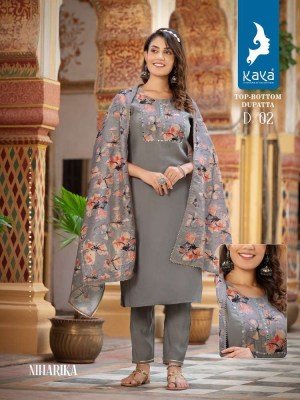 Kaya Kurti Presents Niharika Roman Silk 3pice Readymade suits catalogue wholesaler   kurtis catalogs