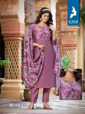 Kaya Kurti Presents Niharika Roman Silk 3pice Readymade suits catalogue wholesaler   kurtis catalogs