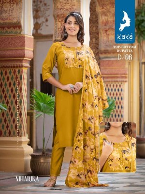 Kaya Kurti Presents Niharika Roman Silk 3pice Readymade suits catalogue wholesaler   kurtis catalogs