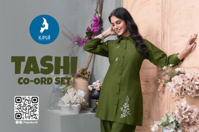 Kaya Kurti Tashi Vertical Kurti and Bottom Co Ord Set Wholesale co ord set catalogs