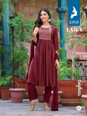 Kaya Laila Rayon Printed Nyra Cut Readymade Kurti Catalogue wholesaler  kurtis catalogs