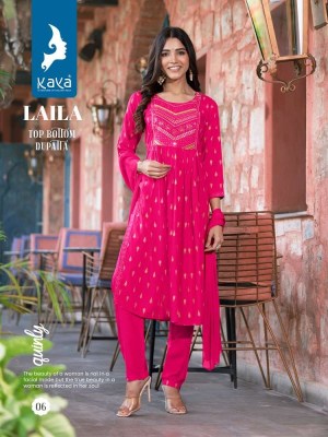 Kaya Laila Rayon Printed Nyra Cut Readymade Kurti Catalogue wholesaler  kurtis catalogs