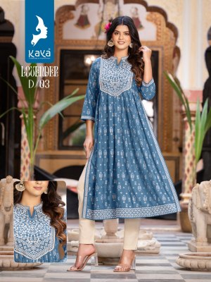 Kaya Lovender Nyra Cut Kurti catalogue online supplier  kurtis catalogs