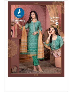 Kaya Rasbury Chanderi Digital Print Kurti Pant Set with Dupatta Elegant Ethnic Wear Wholesale kurti pant with dupatta Catalogs