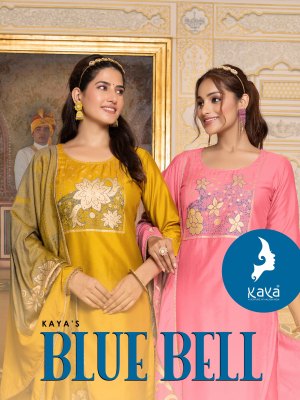 Kaya by Blue bell chanderi super quality kurti pant and dupatta catalogue at affordable rate Kaya kurti