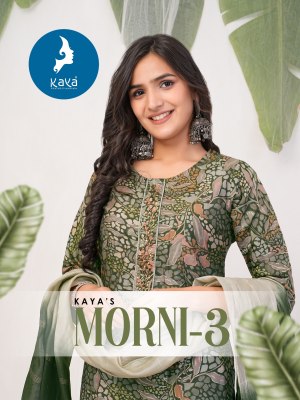 Kaya by Morni 3 chanderi foil printed fancy readymade suit catalogue at affordable rate Kaya kurti