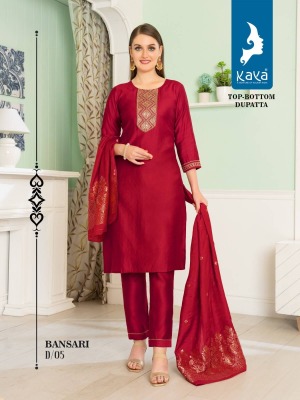 Kaya kurti by bansari 3 piece streight kurti with pant and dupatta catalog at wholsale rate kurtis catalogs