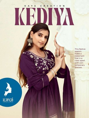 Kaya kurti new launch kedia roman silk Kurti pant dupatta set Kurti catalogue  Kaya kurti