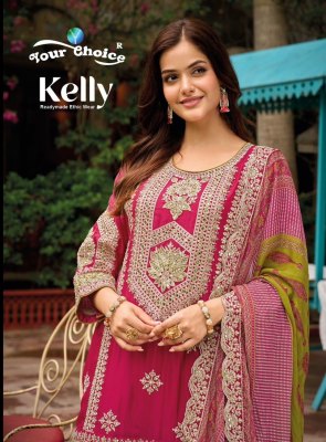 Kelly by Your choice semi pure chinon designer readymade sharara suit catalogue at affordable rate Your choice