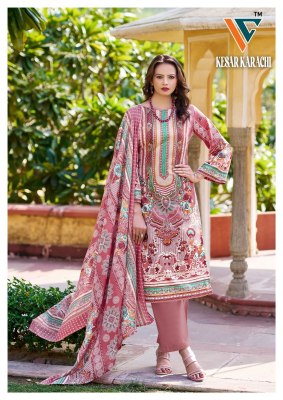 Kesar Karachi vol 1 by Vandana Lawn Cotton Printed dress material catalogue at low price dress material catalogs