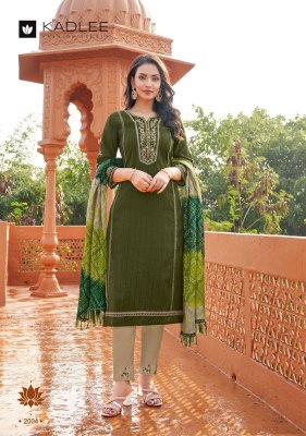 Kesar by Kadlee Thread Work Viscorse Kurti pant with Dupatta collection at affordable rate readymade suit catalogs