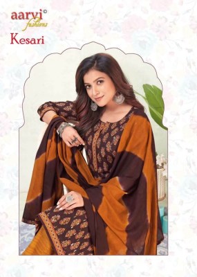 Kesari vol 1 by Aarvi pure cotton printed kurti pant and dupatta catalogue at affordable rate readymade suit catalogs