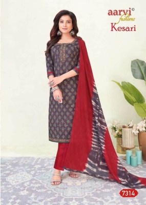 Kesari vol 1 by Aarvi pure cotton printed kurti pant and dupatta catalogue at affordable rate readymade suit catalogs