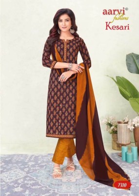 Kesari vol 1 by Aarvi pure cotton printed kurti pant and dupatta catalogue at affordable rate readymade suit catalogs