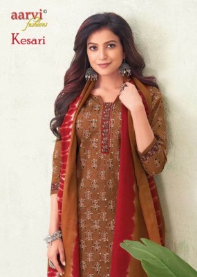 Kesari vol 1 by Aarvi pure cotton printed kurti pant and dupatta catalogue at affordable rate readymade suit catalogs