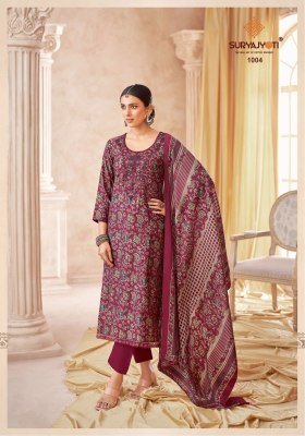 Kesha vol 1 by Suryajyoti Pure Modal Printed embroidered unstitched suit catalogue in low rate salwar kameez catalogs