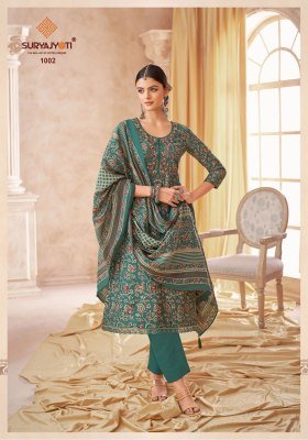 Kesha vol 1 by Suryajyoti Pure Modal Printed embroidered unstitched suit catalogue in low rate salwar kameez catalogs