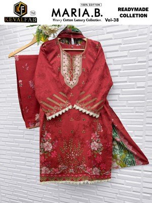 Keval Fab Maria B Vol 38 Heavy Cotton Print Readymade Wholesale Kurtis Set Keval fab