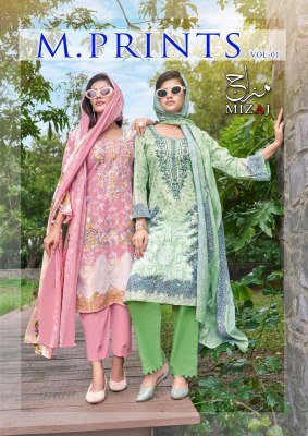 Keval Fab Mizaj M Prints Vol 1 Premium Soft Cotton Embroidered Dress Material Wholesale dress material catalogs