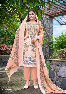 Keval Fab Mizaj M Prints Vol 1 Premium Soft Cotton Embroidered Dress Material Wholesale dress material catalogs