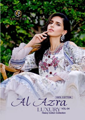 Keval fab by Al azara vol 4 exclusive cotton designer Pakistani suit catalogue at wholesale price Keval fab