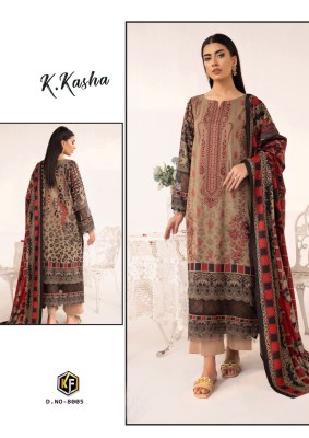 Keval fab present K Kasha vol 8 exclusive designer cotton printed unstitched karachi suit catalogue salwar kameez catalogs