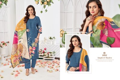 Khushi Fashion Florida Muslin Digital Kurti Pant Dupatta Collection  readymade suit catalogs