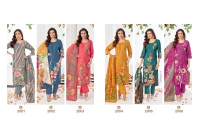 Khushi Fashion Florida Muslin Digital Kurti Pant Dupatta Collection  readymade suit catalogs