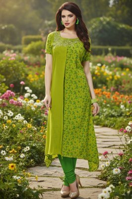 Khushi Fashion Khushi Vol 23 Georgette Kurti Catalog Handwork Wholesale kurtis catalogs