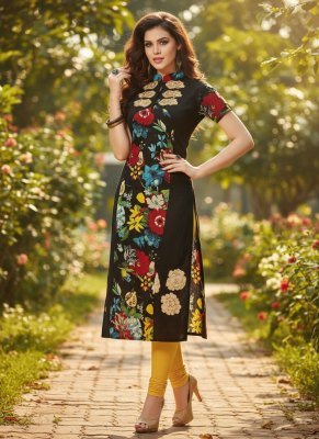 Khushi Fashion Khushi Vol 23 Georgette Kurti Catalog Handwork Wholesale kurtis catalogs