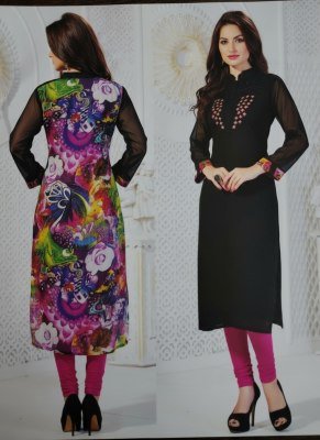 Khushi Fashion Vol 17 Georgette Handwork Kurti Set with Elegant Ethnic Wear Wholesale kurtis catalogs