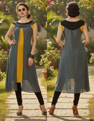Khushi Fashion Vol 17 Georgette Handwork Kurti Set with Elegant Ethnic Wear Wholesale kurtis catalogs