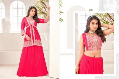 Khushi fashion by Sonakshi embroidered shrug blouse with skirt catalogue at low rate lehenga choli catalogs