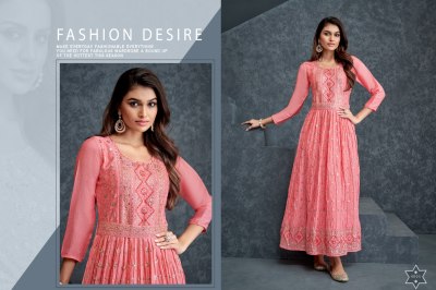 Khushi fashion by diya fully partywear embroidered and sequence gown catalog at wholesale price kurtis catalogs