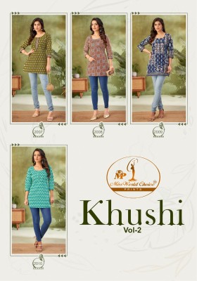 Khushi vol 2 by Miss world Fancy Top With Heavy Cotton Top collection at affordable rate western wear catalogs