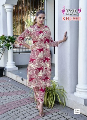 Khushi vol 2 by Mystic 9 Heavy Viscose Printed top bottom and dupatta catalogue at affordable rate readymade suit catalogs