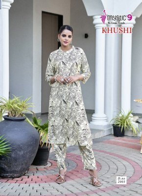 Khushi vol 2 by Mystic 9 Heavy Viscose Printed top bottom and dupatta catalogue at affordable rate readymade suit catalogs