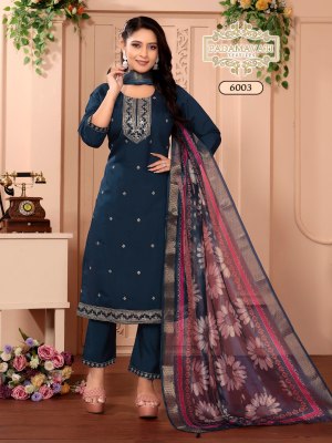Khushi vol 7 by Padmavati Textiles Roman silk embroidered top bottom and dupatta catalogue at affordable rate readymade suit catalogs