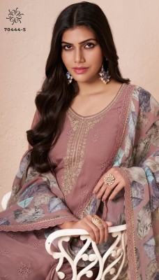 Khwaab by Vinay Exclusive Schiffli embroidered unstitched suit collection with low price dress material catalogs