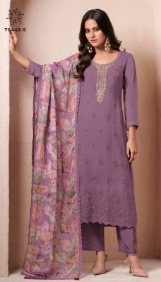 Khwaab by Vinay Exclusive Schiffli embroidered unstitched suit collection with low price dress material catalogs