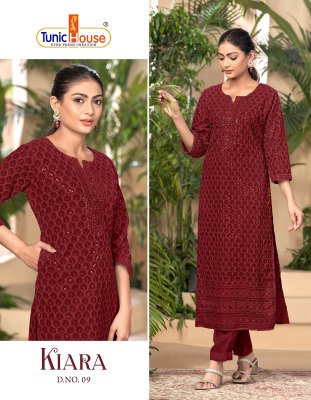 Kiara by Tunic house fully luckhnovi work kurti catalogue at affordable rate kurtis catalogs