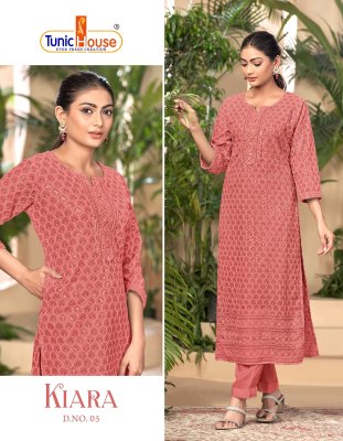 Kiara by Tunic house fully luckhnovi work kurti catalogue at affordable rate kurtis catalogs