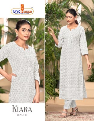 Kiara by Tunic house fully luckhnovi work kurti catalogue at affordable rate kurtis catalogs